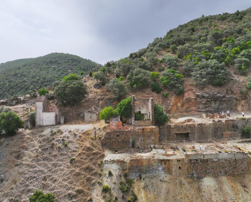 Remnants of the historic galena mine in the permit area